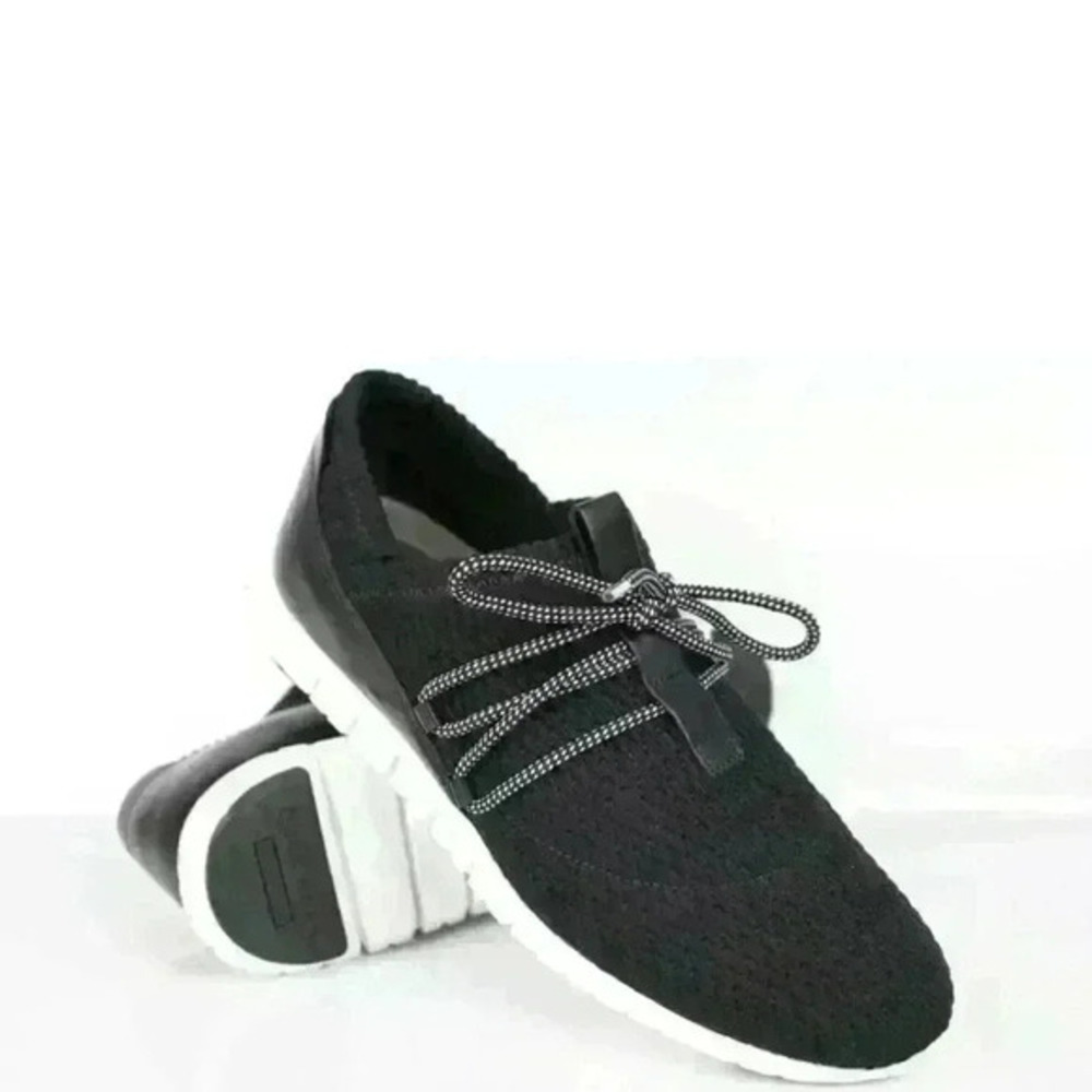 Cole Haan Zerogrand Quilted Black Lace Up Oxford Sneakers